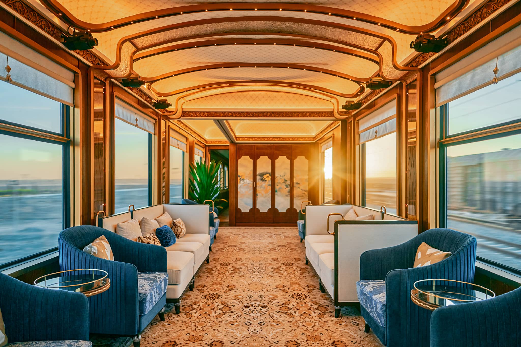 Observation car on the Golden Eagle Silk Road Express