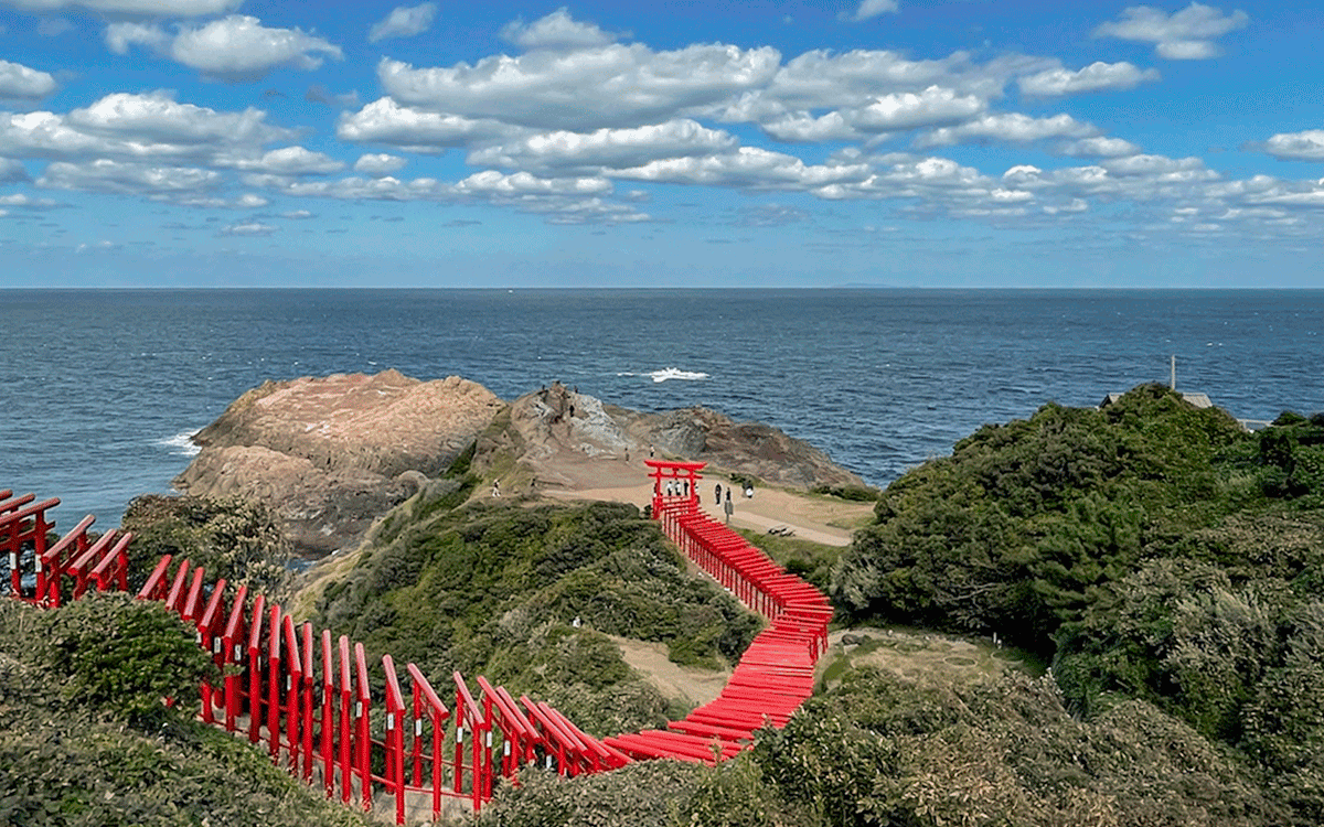 Motonosumi Inari Shrine in Yamaguchi Prefecture, on the Sea of Japan coast in western Honshu