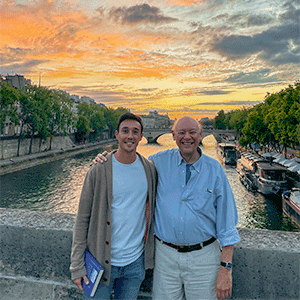 Author Don George and his son Jeremy in Paris