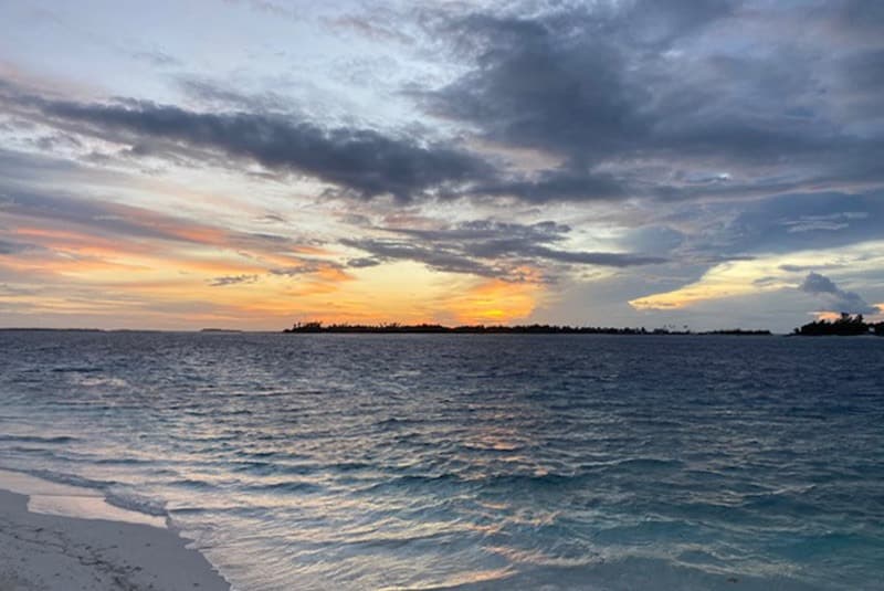 maldives ocean sunset