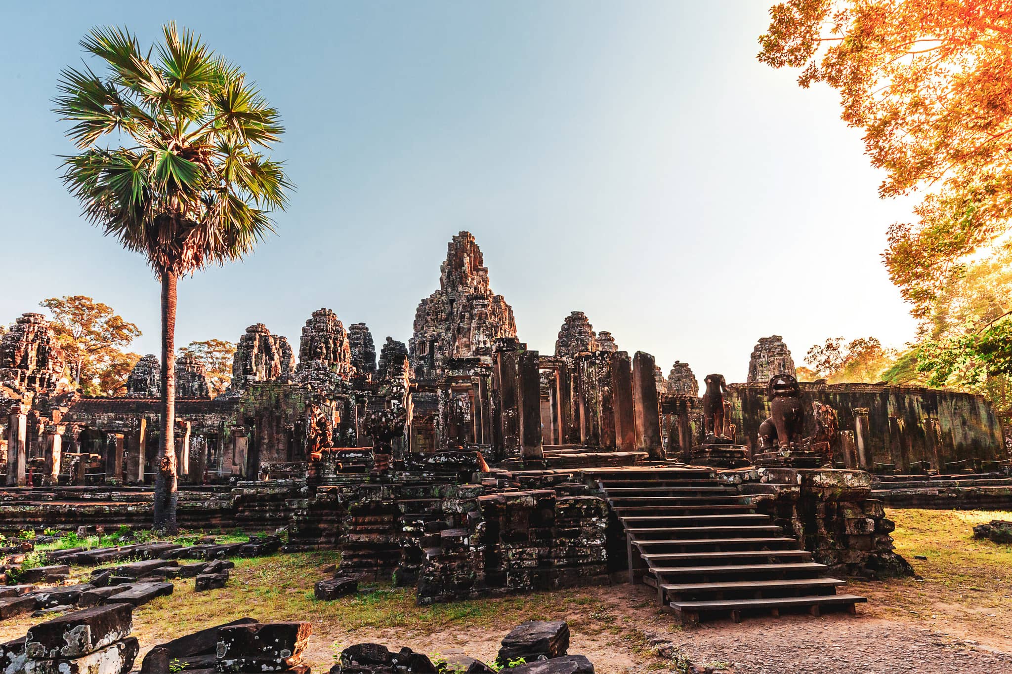 Cambodia: The Road Less Traveled gallery 01 Hero BayonTemple Cambodia GettyImages 2189354136 Ozbalci