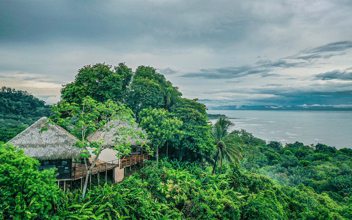 Ocean and forest views from Lapa Rios Lodge, Costa Rica