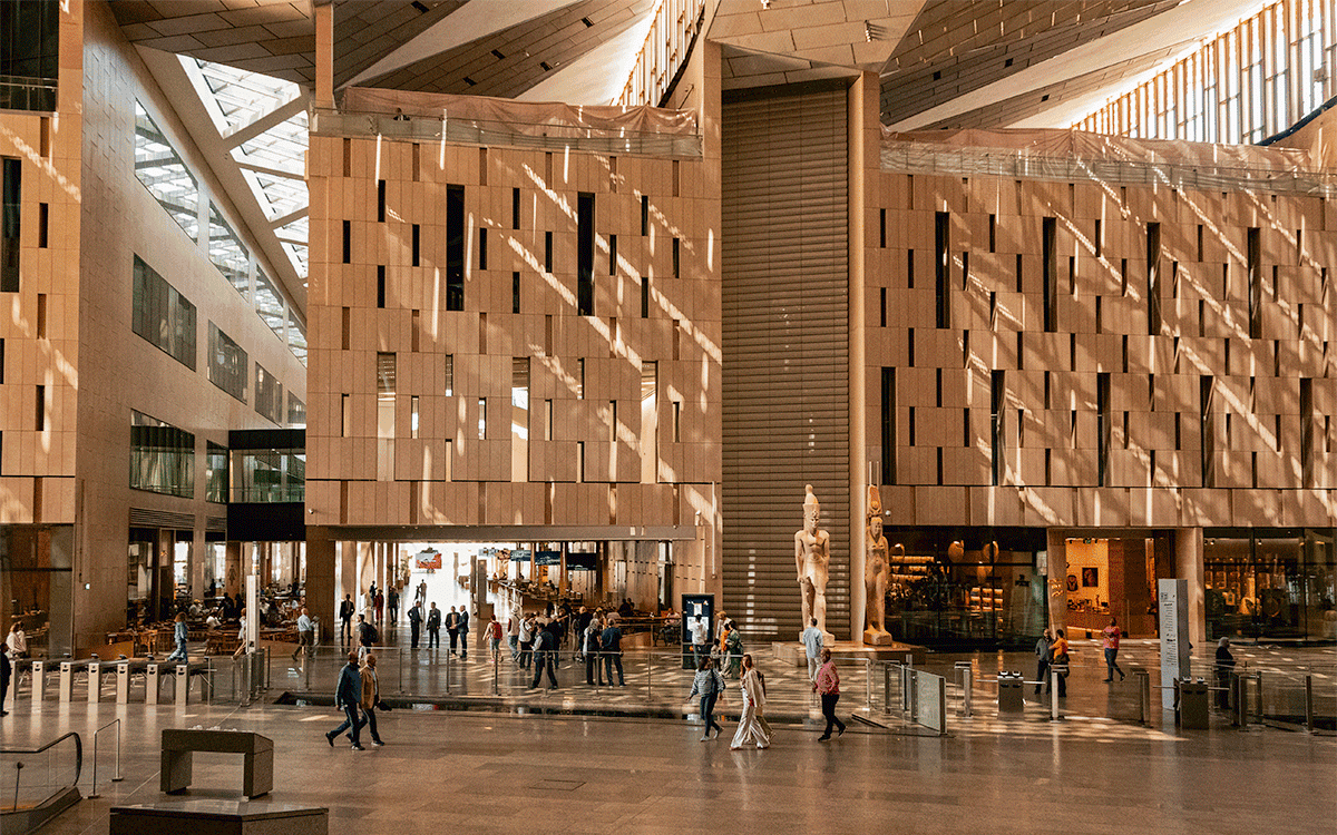 Inside the Grand Egyptian Museum, Egypt