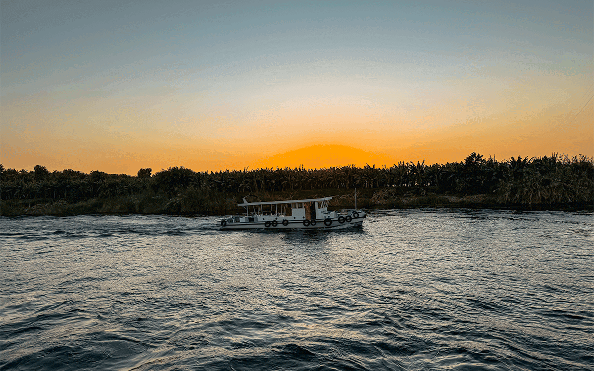 Sunset on the Nile River, Egypt