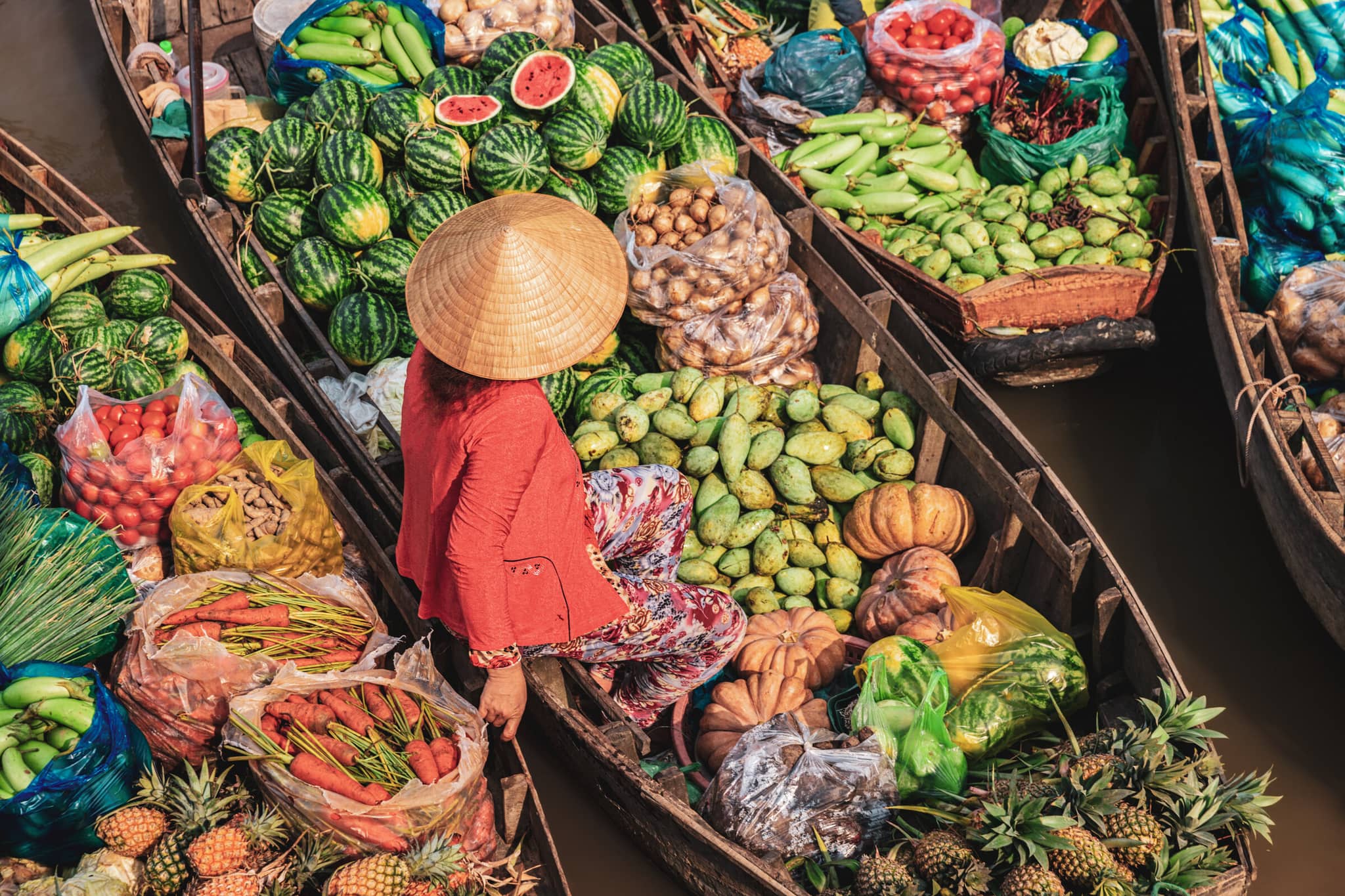 Vietnam Revealed gallery Gallery3 MekongMarket Vietnam GeoExLuxuryTravel GettyImages 1147606407 Hadynyah