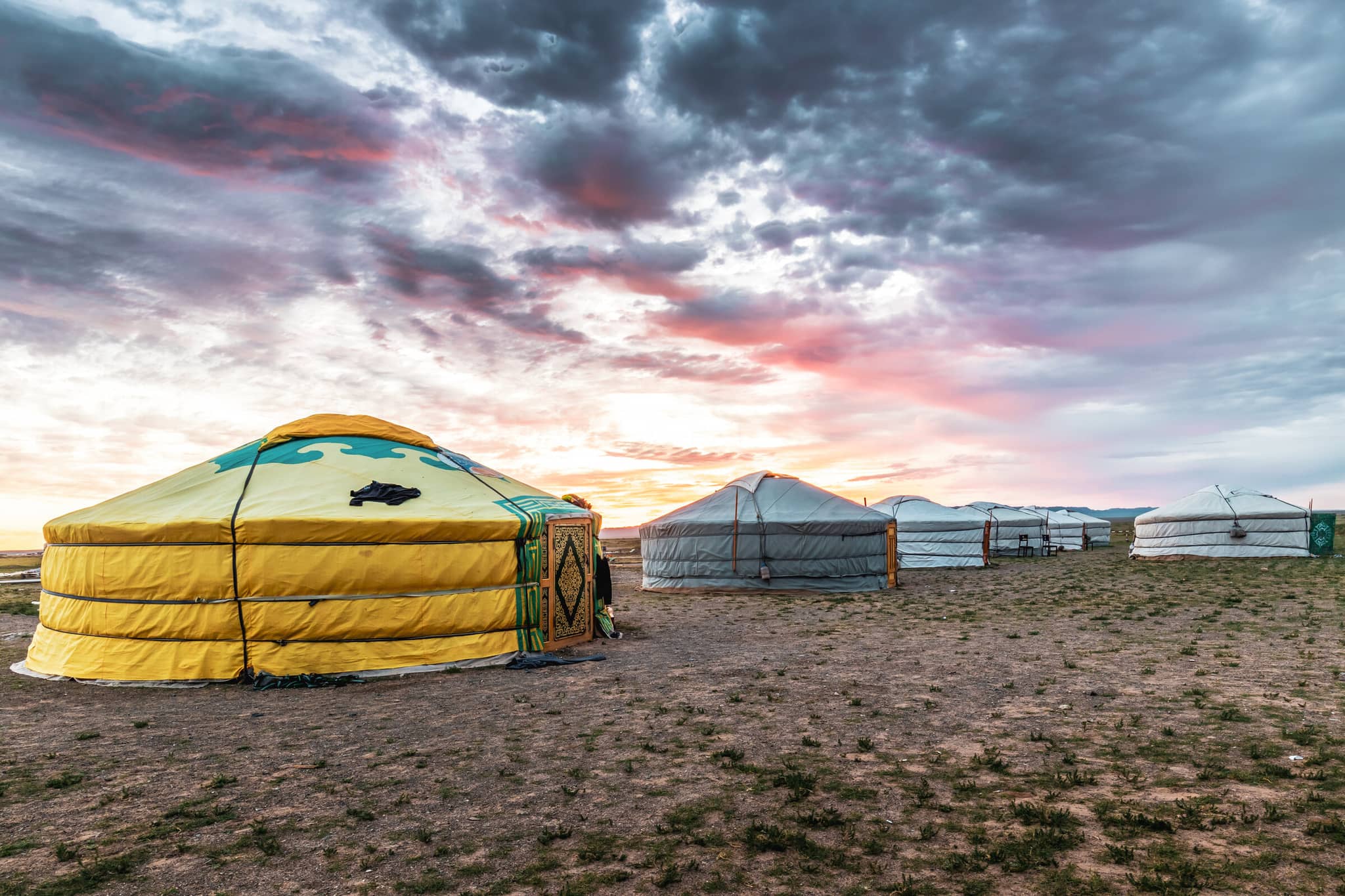 Eagle Festivals of Mongolia gallery Gallery Mongolian Gers GettyImages 1037564074
