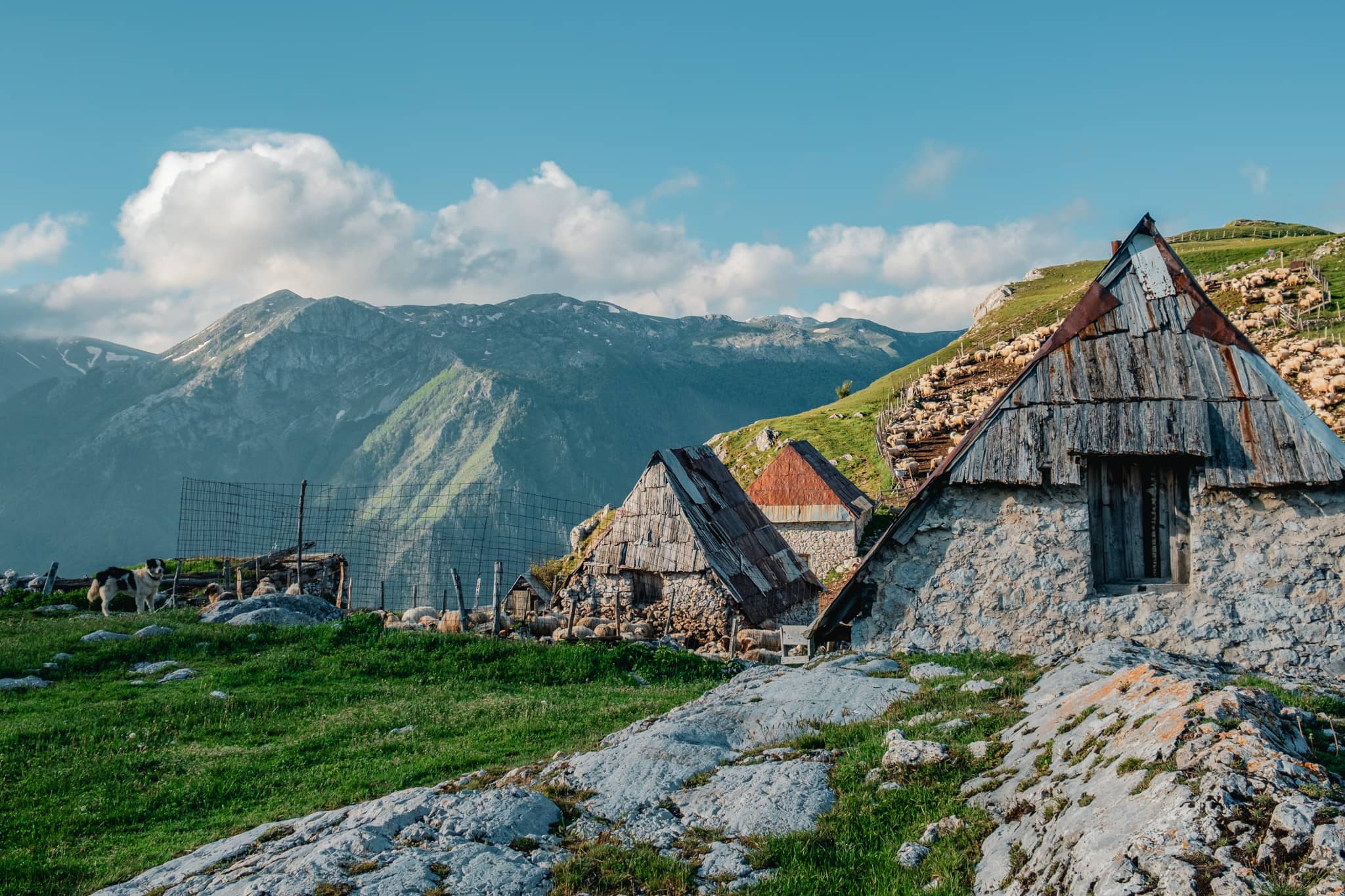 A sunny, summer afternoon in the village of Lukomir on Bjelasnica Mountain
