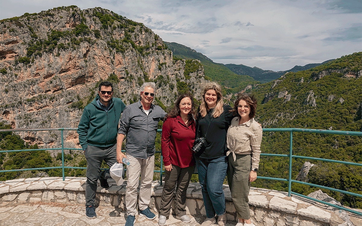 Katie Krajenke, Marketing & Public Relations Manager, and Becky Fink, Guest Services Manager in Arcadia, Greece