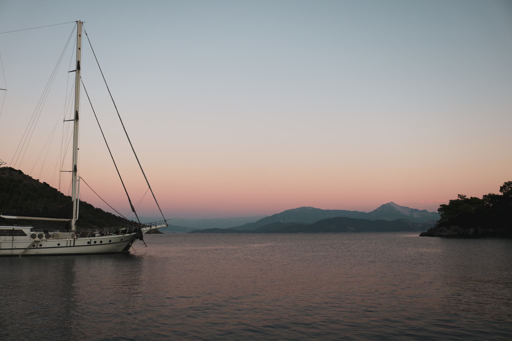Sunset onboard the gulet