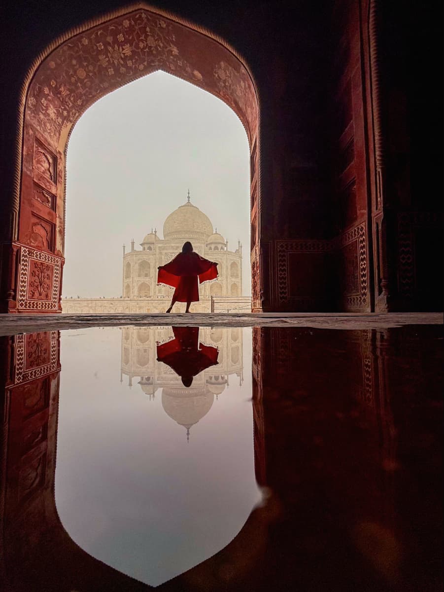 At the Taj Mahal, Agra, India