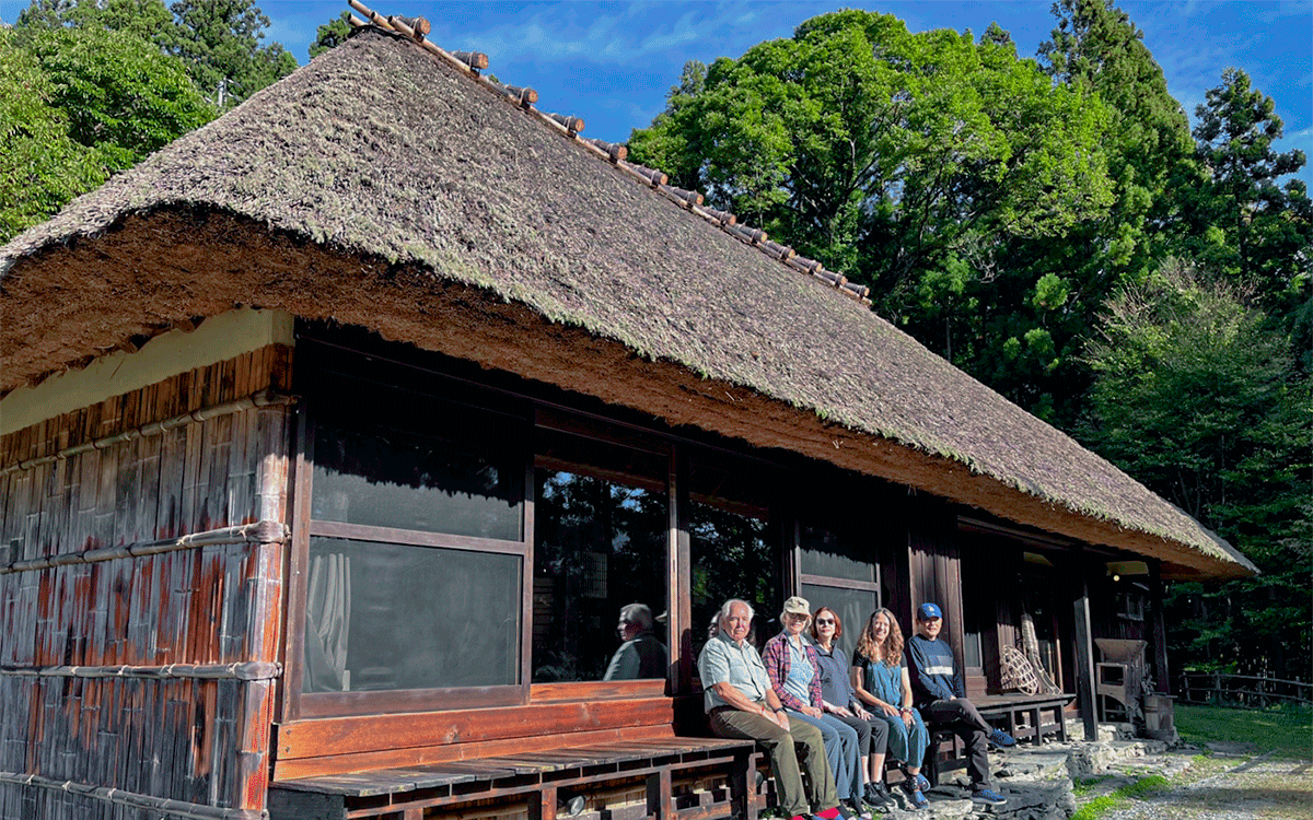 Amy Loewen and GeoEx guest at Chiiori Farmhouse, Japan