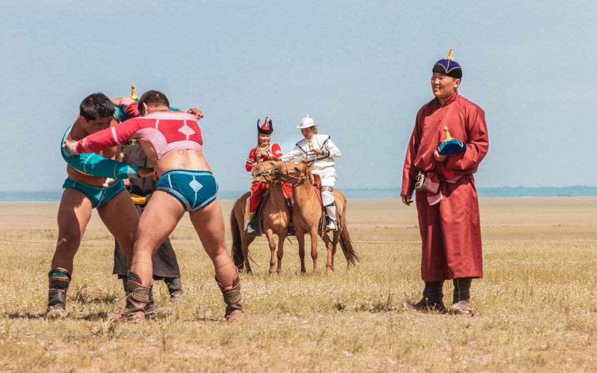 Wrestling competition at the Naadam Festival