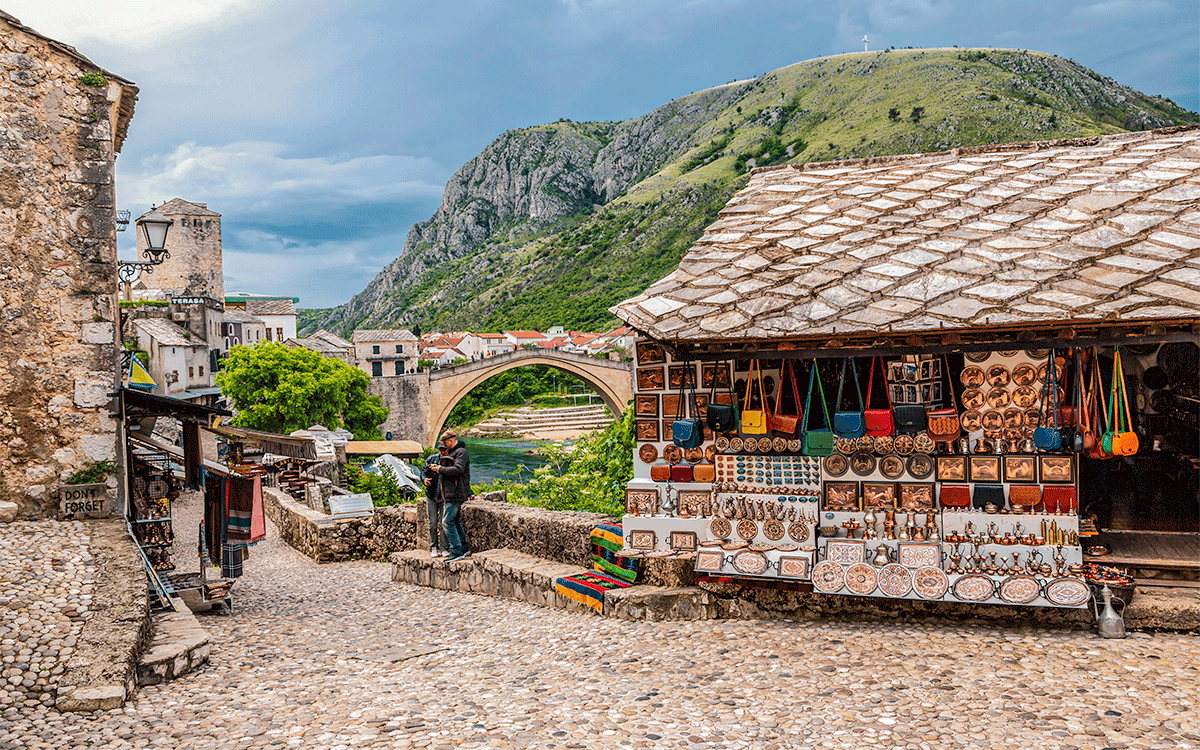 Street market in Mostar
