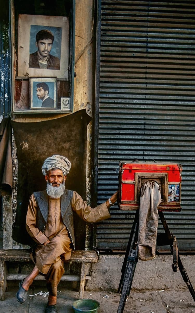 Photographer Aji Zamman in Kabul, Afghanistan