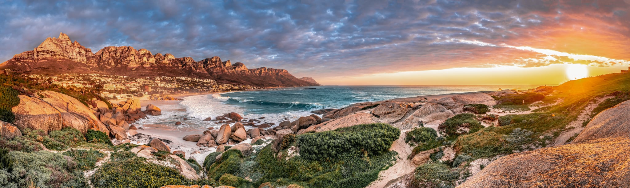 Sunset overlooking Table Mountain, South Africa