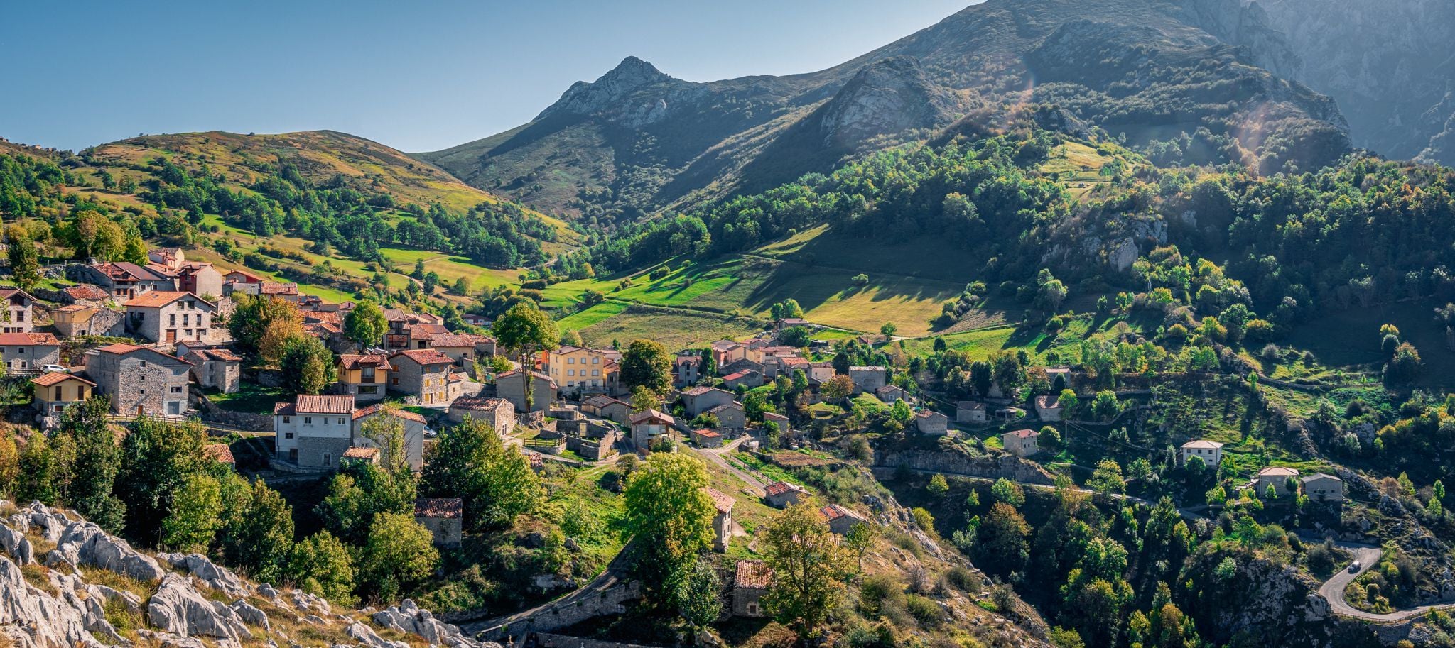 The village Sotres in the Picos de Europa, Spain