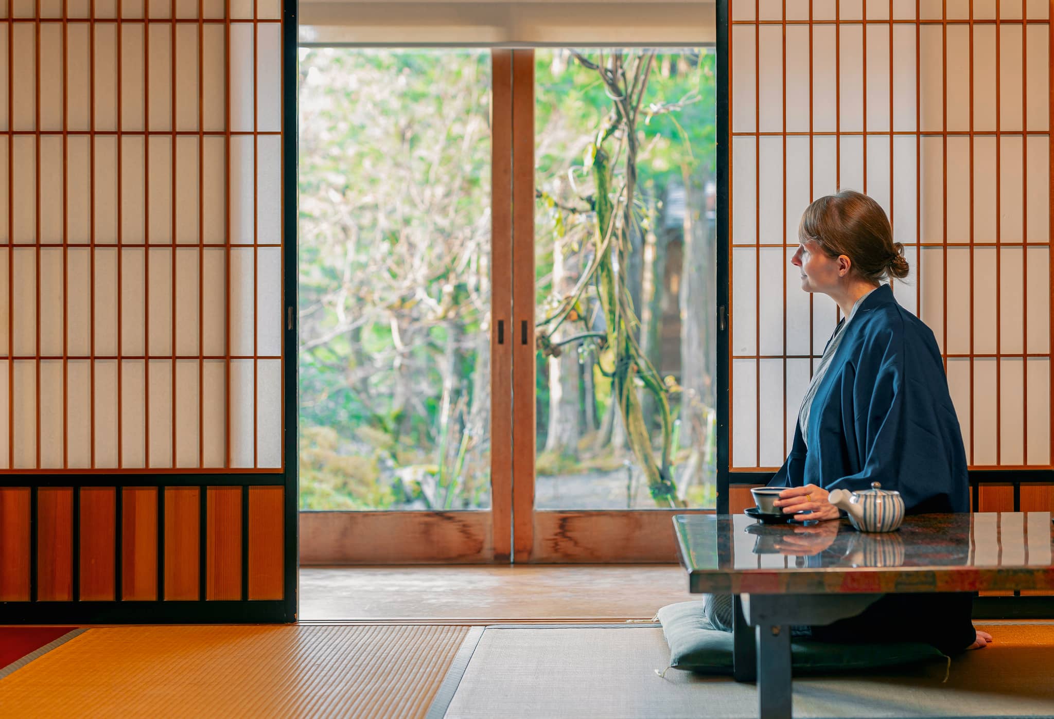 Woman at tea ceremony, Japan