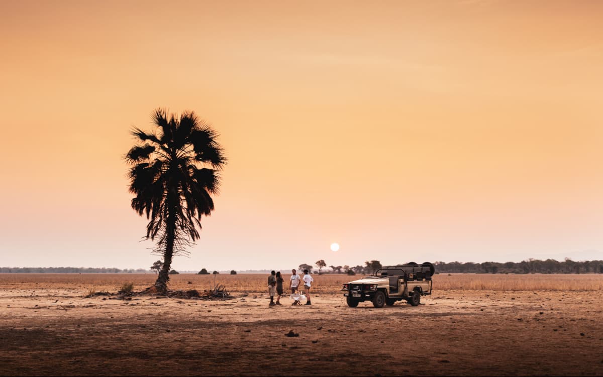 Sundowners in Lower Zambezi National Park
