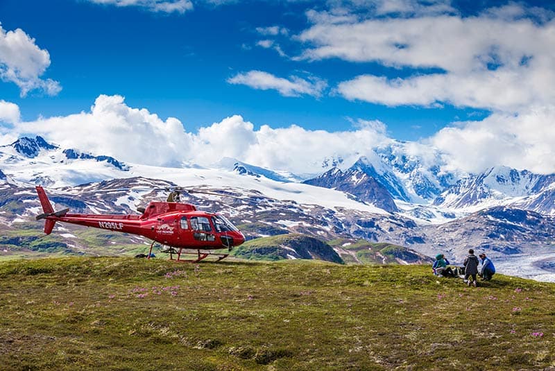 alaska alaska range winterlake lodge helicopter excursion picnic spot