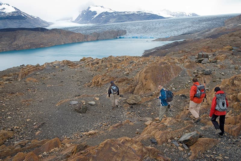 argentina estancia cristina fossil canyon trail hikers