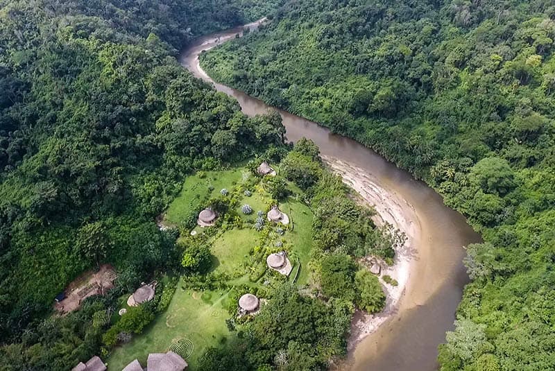 colombia tayrona national park helicopter excursion aerial