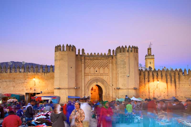 holiday travel morocco fez place bou jeloud gate geoex
