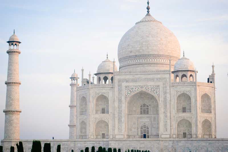 india agra taj mahal marble facade geoex