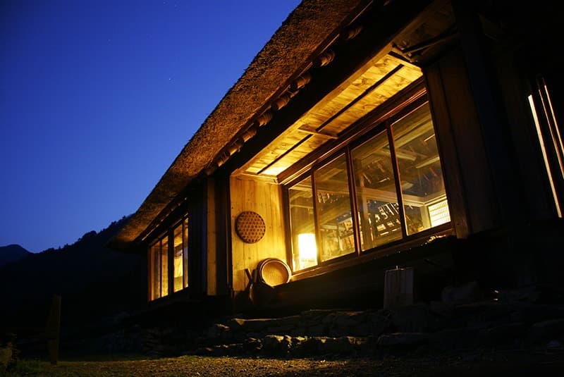 japan shikoku island chiiori farmhouse dusk