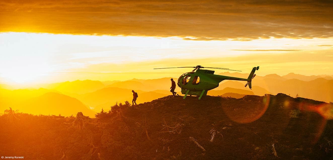main canada british columbia nimmo bay helicopter adventure sunset 2