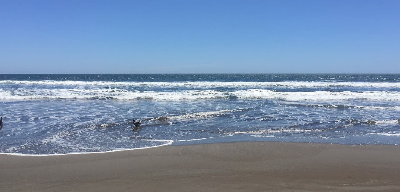 main us california stinson beach waves clear day