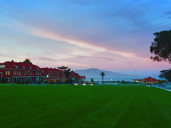 The Presidio in San Francisco at Sunset with GeoEx.