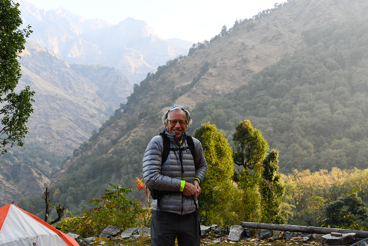 Getting ready for a day of hiking on Kuari Pass Trek in India