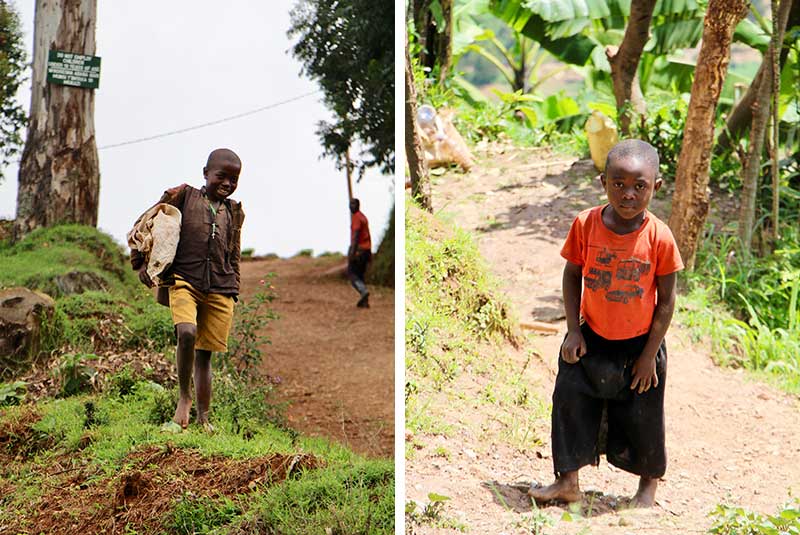 Meeting friendly children in Rwanda while on GeoEx trip