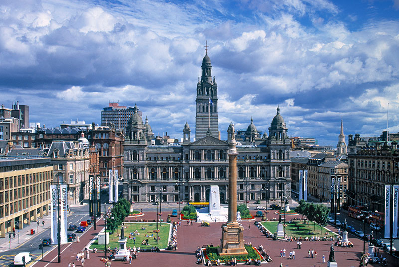 George Square in Glasgow, Scotland