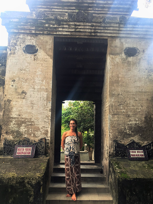 Standing at the entrance of a Yogyakarta cemetery