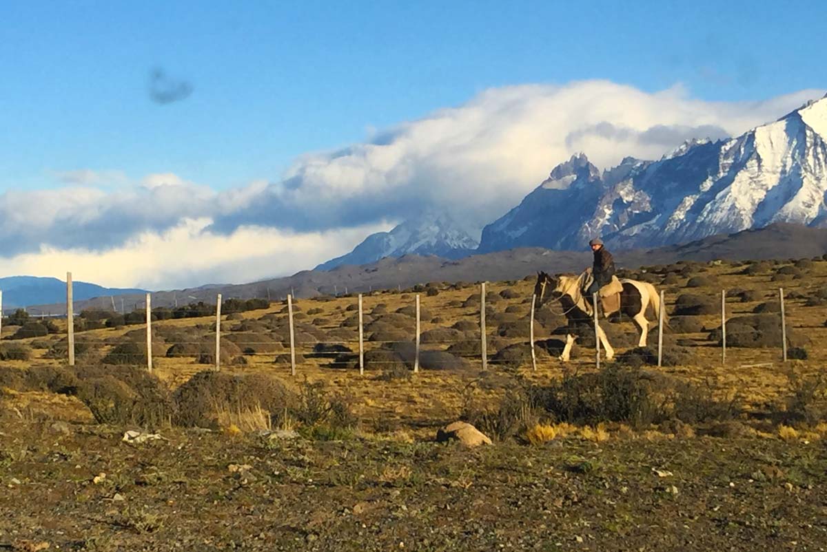 A gaucho checks his estancia in Patagonia
