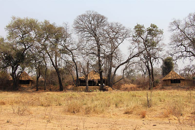 Remote camp on a Zambia safari.