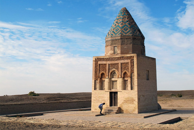 A mausoleum at the UNESCO World Heritage Site of Konye Urgench in Turkemnistan, on the Silk Road