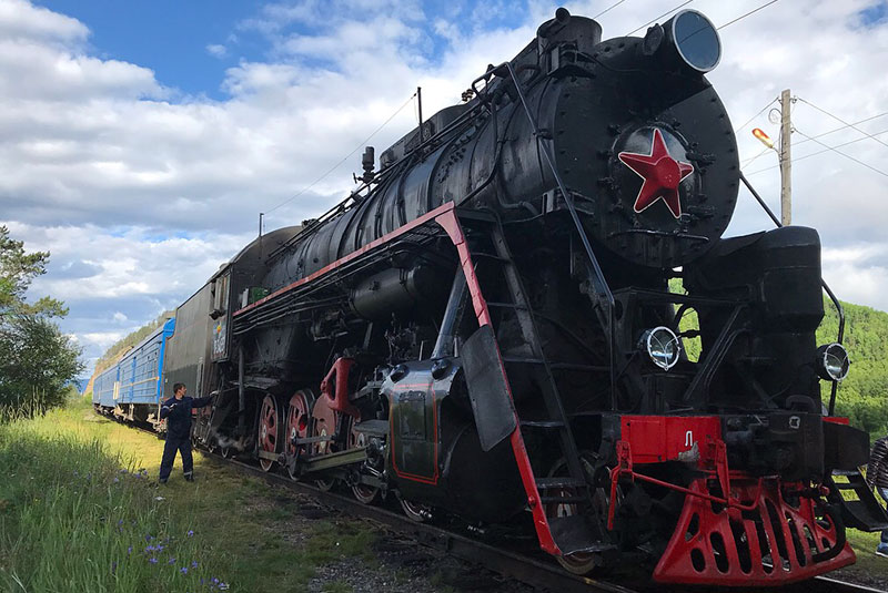 Trans-Siberian Express steam engine, Russia
