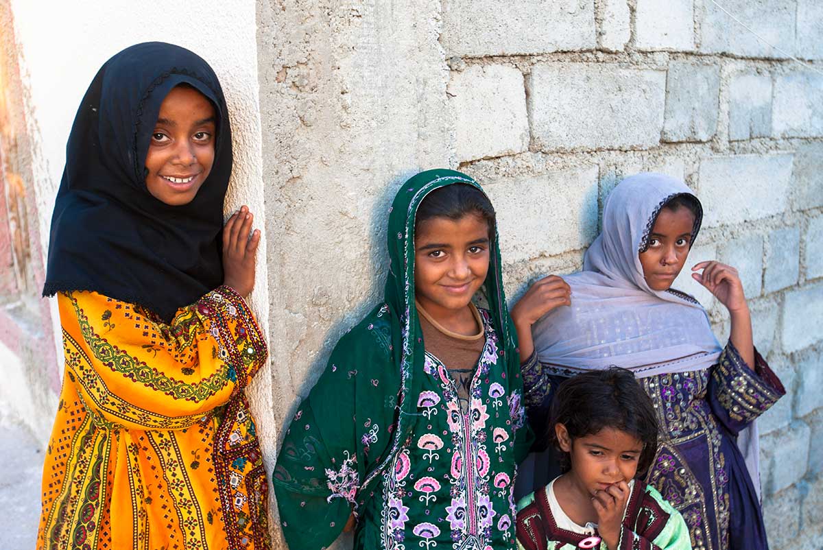 Four Baloch children, Iran.