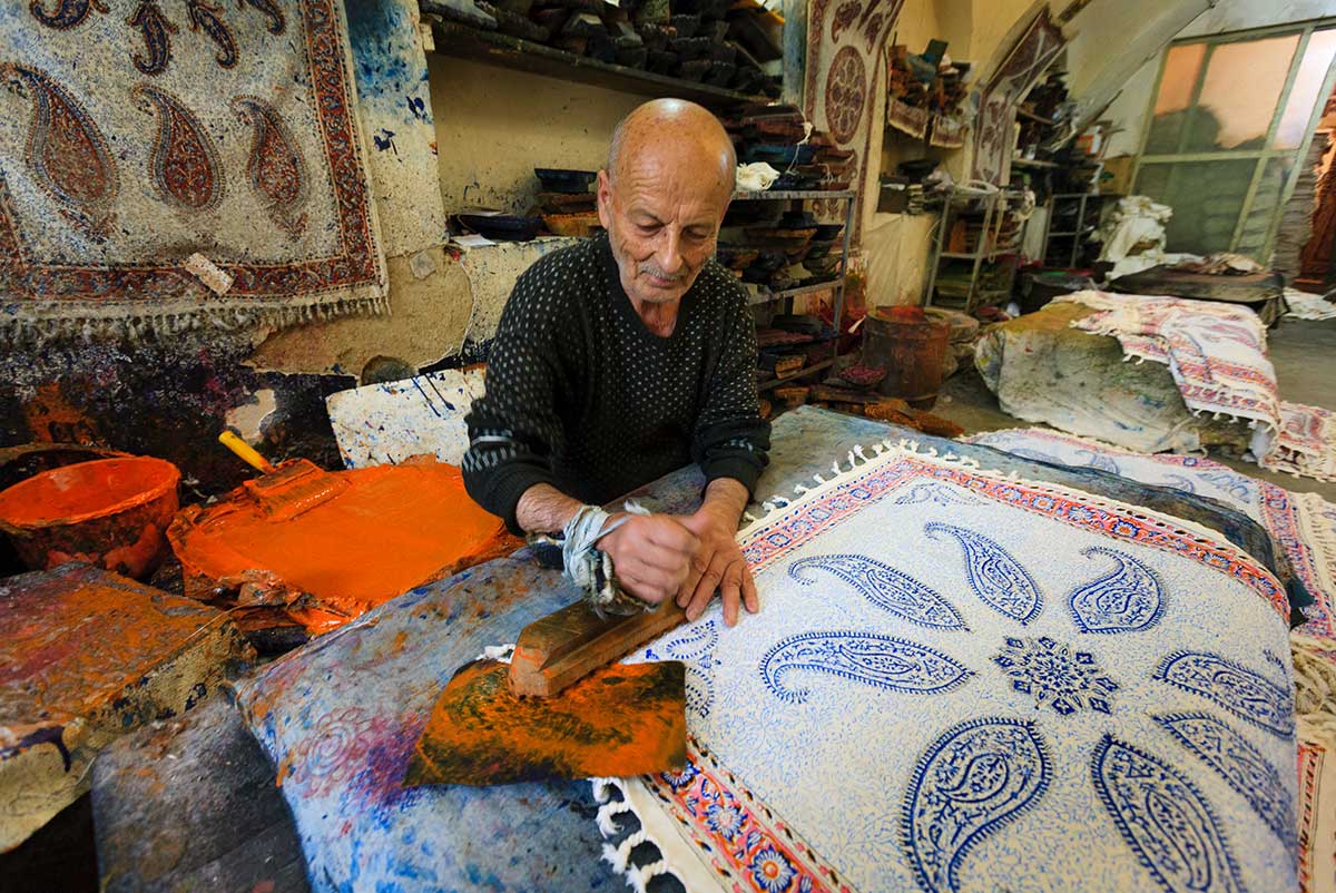Artisan at work in Esfahan, Iran