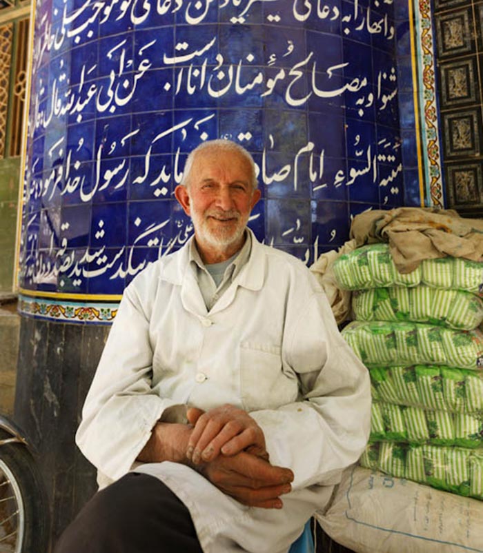 Merchant in northern Iran.