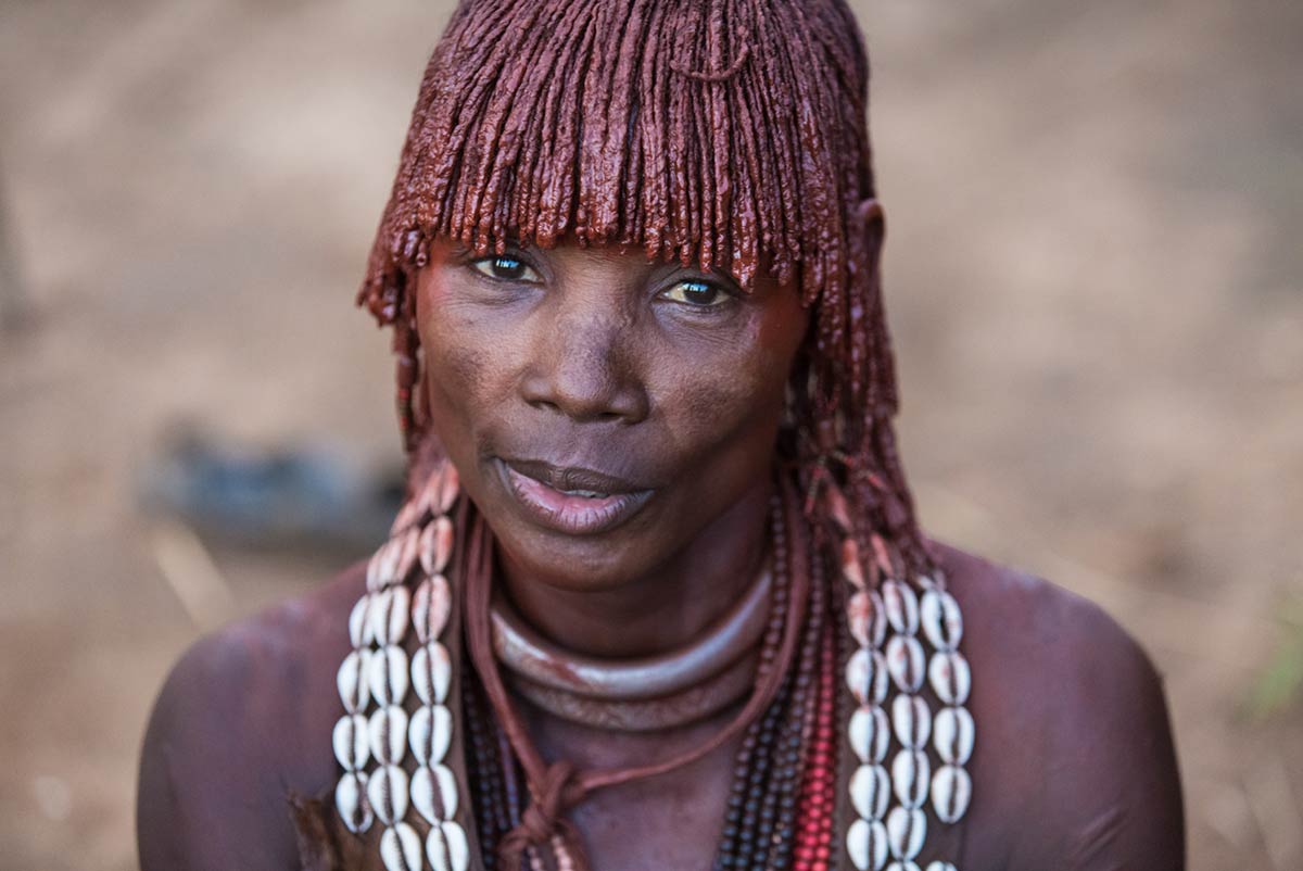 Woman from Hamar tribe, Omo valley, Ethiopia