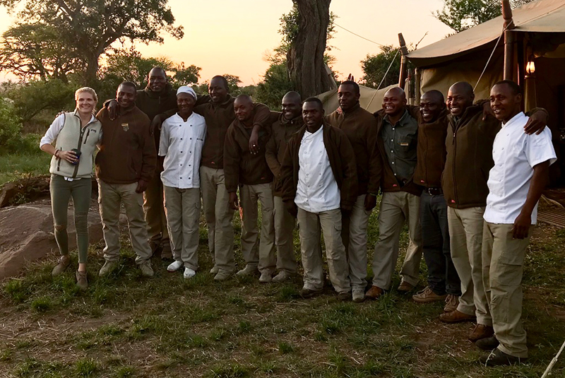 Staff at Serengeti Mobile camp