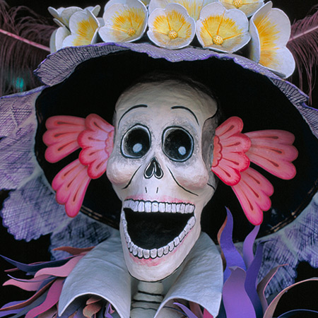 Paper mache skeleton, Day of the Dead celebration in Oaxaca, Mexico