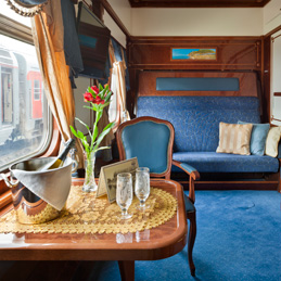 Inside the Golden Eagle Imperial Suite, train journeys with GeoEx