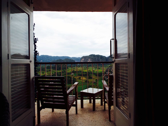 View of Vinales Valley Cuba from hotel with GeoEx