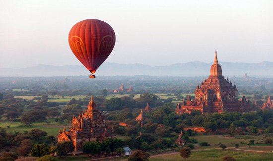 Hot-air ballooning in Myanmar with GeoEx