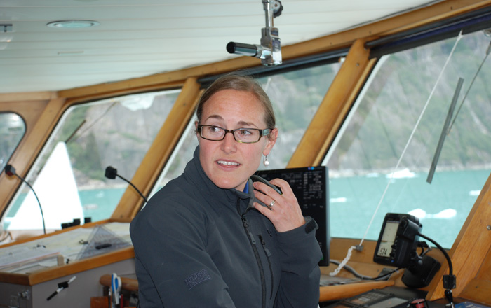 Captain on the ship bridge | GeoEx Small Ship Cruises on Alaska's Inside Passage