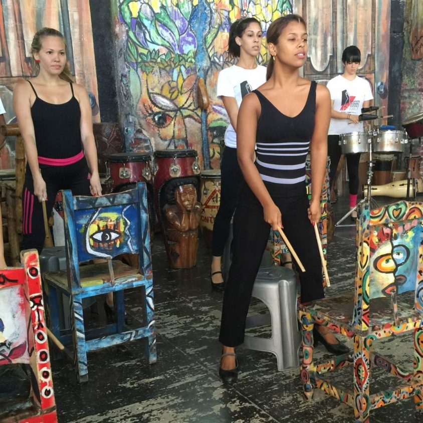 Female musicians performing in Havana, Cuba
